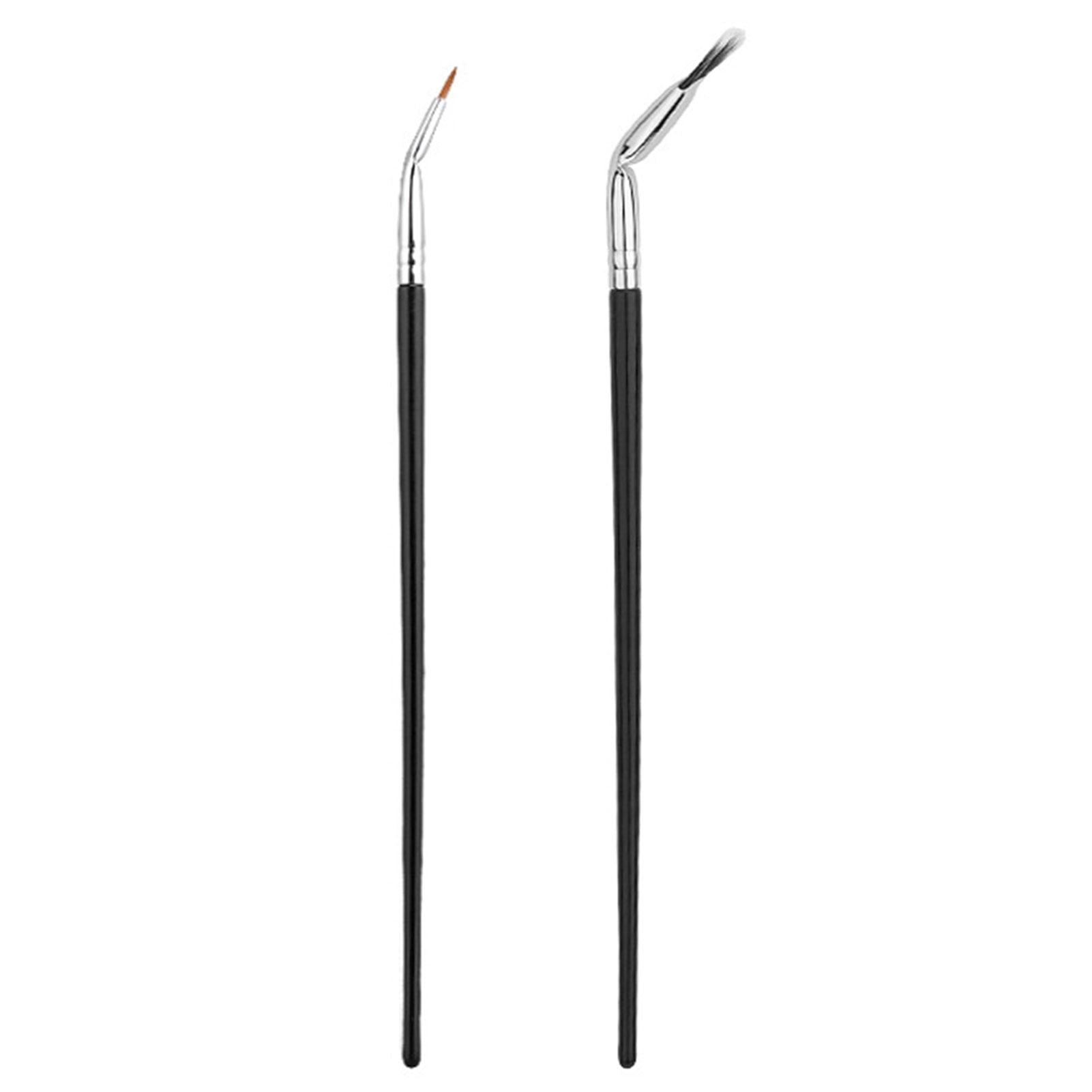 Mascara Fan Brush 120 ° Angle Eyeliner Brushes Portable Makeup