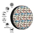 thumbnail image 4 of Fotbe Train Funda de Llanta de Repuesto con Estampado, Engrosada, Ajuste Universal para Jeep, Remolque, RV, SUV, Camión-14 inch, 4 of 6