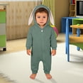 thumbnail image 2 of XXWXYD Baby Boy Girl Easter Outfit Bunny Ear Hoodie 𝖱omper Long Sleeve Jumpsuit Baby Spring Bodysuits 0-12 Months Clothing Wear, 2 of 4