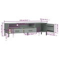 thumbnail image 4 of vidaXL TV Cabinet & TV Stand Oslo with Metal Legs Grey Solid Wood Pine, 4 of 5