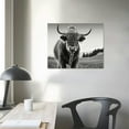 thumbnail image 3 of Nawypu highland cow wall art - beaufify wall decor environment - farmhouse cow picture print canvas artwork painting Highland Cattle with Long Horns gift wall art for bathroom, living room, 3 of 4