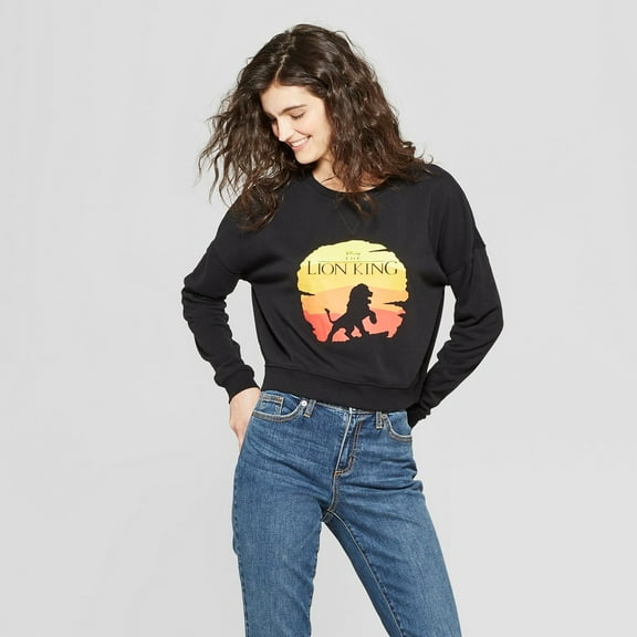 Women's Disney The Lion King Graphic Sweatshirt (Juniors')-  Black - (X-Large)