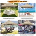 thumbnail image 4 of SANOPY 10x10 FT Pop Up Canopy Tent Outdoor Heavy Duty Commercial Instant Shelter Waterproof Party Tent Gazebo with 4 Removable Sidewalls, Roller Bag and 4 Sandbags, Khaki, 4 of 12
