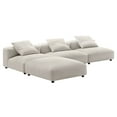 thumbnail image 2 of Modway Solace 4-Piece Modular Upholstered Fabric Sectional Sofa in Salt, 2 of 10