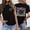 Black, variant on Graphic Tees for Women Graphic Print Short Sleeve T Shirt with Everyday Wear Comfort Casual Crew Neck Top for Women’s Wardrobe Green 3XL