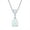 White, variant on Teardrop Pendant Necklace for Women 925 Sterling Silver 7x10mm Pear Cut Green Opal Jewelry with CZ Heart