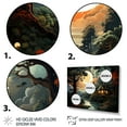 thumbnail image 3 of Designart "horizon Vangogh Mystical Forest" Landscapes Floater Framed Wall Art Living Room, 3 of 7
