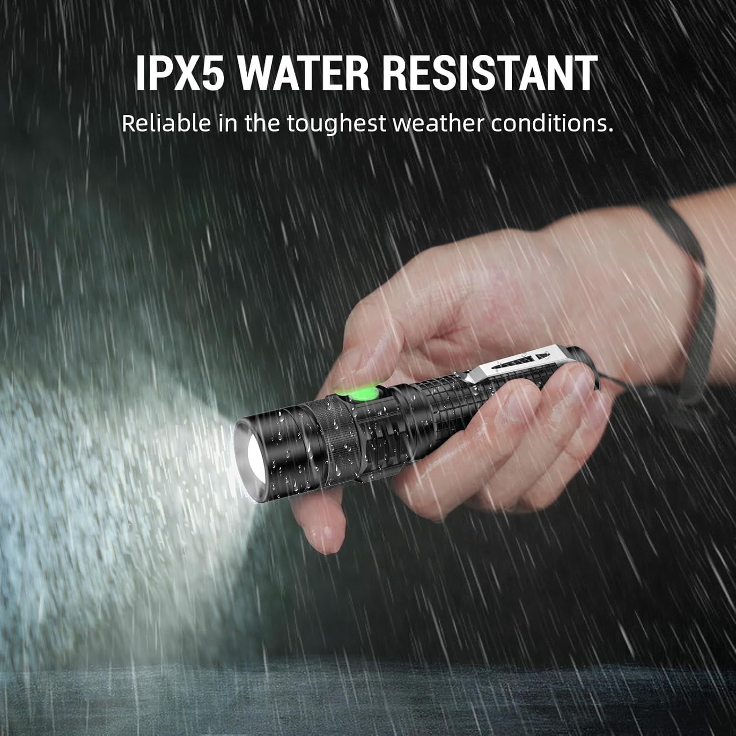 2-Pack Rechargeable Flashlight, Super Bright 1500 Lumen LED Flashlight with USB-C Fast Charging (2.5Hr Full Charge), waterproof IPX5, Adjustable Focus, Pocket-Sized EDC Light for Camping, Emergency,