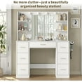 thumbnail image 6 of Makeup Vanity Desk with Lights and Mirror ,Dressing Table with 7 Drawers, Power Outlets, 3 Light Modes for Bedroom, White, 6 of 8