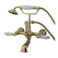 thumbnail image 3 of Elements Of Design DT5518PL Triple Handle Wall Mounted Clawfoot Tub Filler - Nickel, 3 of 4