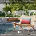 thumbnail image 4 of Outdoor Lumbar Pillows with Strap & Insert Red Blue Hexagonal Tiles Recliner Head Pillow Pack of 2 Ombre Honeycomb Waterproof Headrest Patio Lounge Chair Pillows for Beach Office 11x16 Inch, 4 of 9