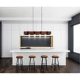 thumbnail image 6 of CWI Lighting Pago Drum Shade Farmhouse Metal LED Island Light in Black/Wood, 6 of 6