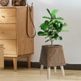 thumbnail image 1 of Boovnll Imitation Rattan Flower Stand Triangular Support Flowerpot Indoor Desktop Potted Storage Container Office Woven Pot, Home Decor, Room Decor, Living Room Decor, 1 of 6