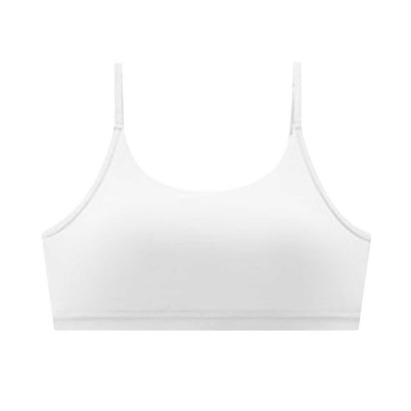Xfvqtps Sports Bras for Women Adjustable Straps Padded Elastic Soft Comfortable Gym Fitness Yoga Bra White