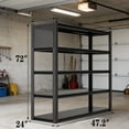 thumbnail image 3 of Garage Shleving with Pegboard,72“*48" Wide 24”Heavy Duty Garage Shelving Units and Storage,Metal Shelving Adjustable Shelves,Garage Storage Rack,Industrial Utility Organization For Kitchen,Pantry, 3 of 8