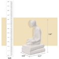 thumbnail image 4 of Sunrain Quoowiit Decoración de Estatua Moderna, Escultura de Resina de Arte Abstracto, Estatuilla de Adorno de Estatua Simple Decoración para el hogar y la Oficina - Blanco A brillar  Electrónica, 4 of 5
