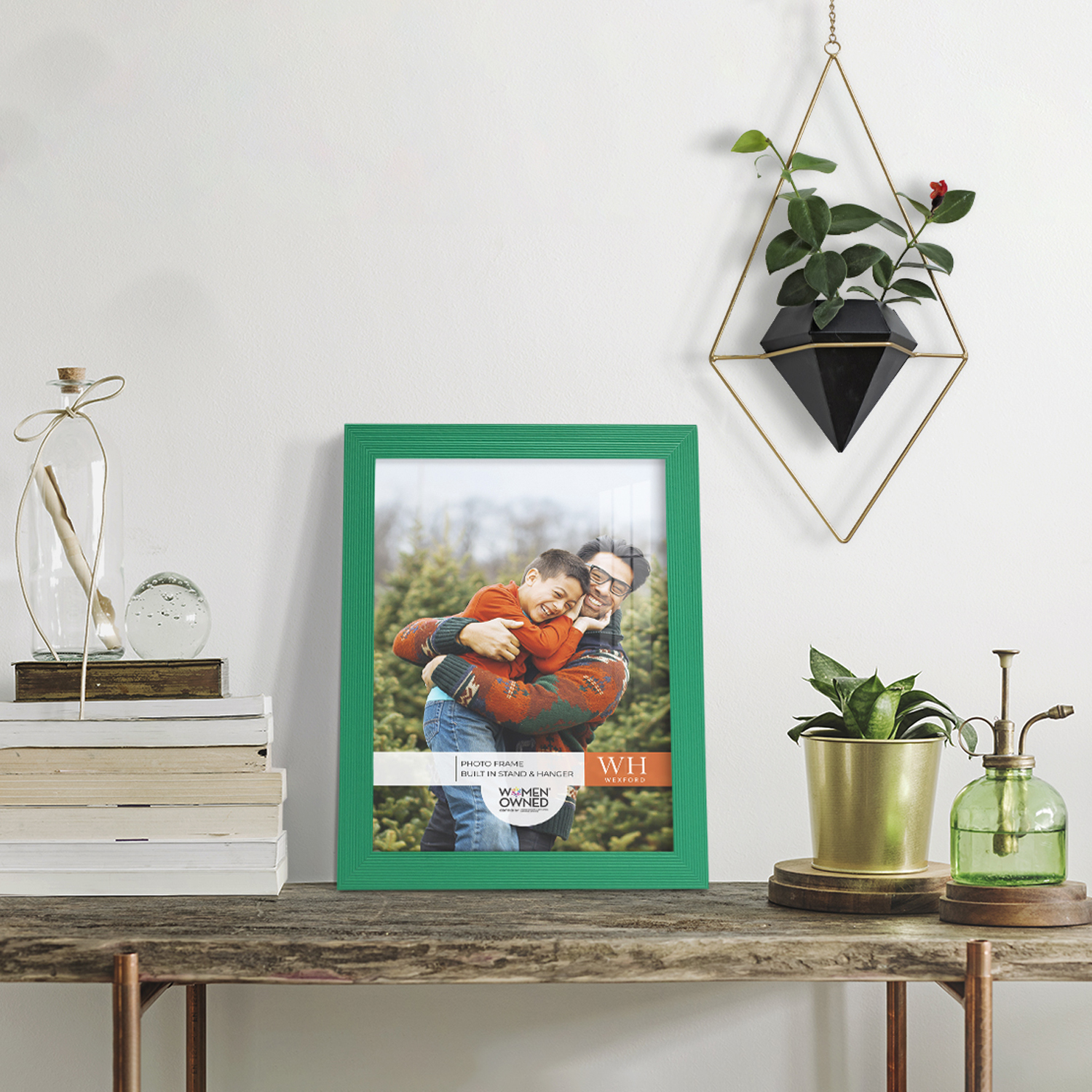 Grooved 8 in. x 10 in. Green Picture Frame (Set of 2)