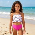 thumbnail image 4 of Shadoumai Girls Swimsuits Size 14-16 Cut Out Bikini Sets for Girls Adjustable Straps Tankini 2 Pieces Ruffle Bathing Suit, 4 of 9