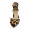 thumbnail image 3 of DREAM PAIRS Women's Fashion Ankle Strap Pump Shoes Low Heel Pointed Toe Pump Dress Shoes LOWPOINTED LEOPARD/SUEDE Size 7.5, 3 of 5