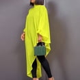 thumbnail image 2 of AURA Plus Size Chiffon Maxi Dress Half High Neck Long Sleeve Loose Fit Irregular Hem Elegant Summer Dress, 2 of 9