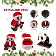 thumbnail image 2 of DolliBu Santa Squat Panda Bear Stuffed Animal Plush Toy - Super Soft Plush Dress Up with Red Santa Claus Outfit, Cute Wildlife Holiday Christmas Gift - 10 Inches, 2 of 6