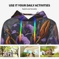 thumbnail image 4 of Honeii Ornate Purple Floral Vase Pattern Womens Oversized Hoodies Long Sleeve Sweatshirts Pullover Fall Outfits with Pocket-Medium, 4 of 7