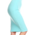 thumbnail image 4 of Women's Casual High Waist Slim Stretch Pull On Bodycon Pencil Solid Midi Skirt, 4 of 6