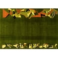 thumbnail image 1 of Ahgly Company Machine Washable Indoor Rectangle Abstract Yellow Modern Area Rugs, 5' x 7', 1 of 4