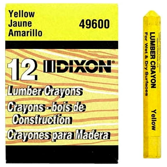 Dixon Lumber Crayons, Yellow