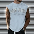 thumbnail image 4 of kamemir Tank Top Mens Mens See Through Vest Crewneck Sleeveless Tank Tops Muscle Sexy Shirts(Blue,L), 4 of 4