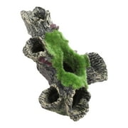 Aquarium Resin Cave Moss Tree Decoration Betta House Fish for Accessories for Hermit Crabs Shrimp Guppy