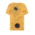 thumbnail image 4 of Fiudx Camisetas para Mujer Blusa de Manga Corta Estampada a La Moda para Mujer, Blusas Informales con Cuello En V, 4 of 5