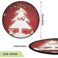 thumbnail image 3 of Coolnut Christmas Santa Claus Christmas Tree Mat Round Christmas Tree Stand Mat Decoration for Holiday Party Home Christmas Day Ornaments Floor Door, 28.3", 3 of 6