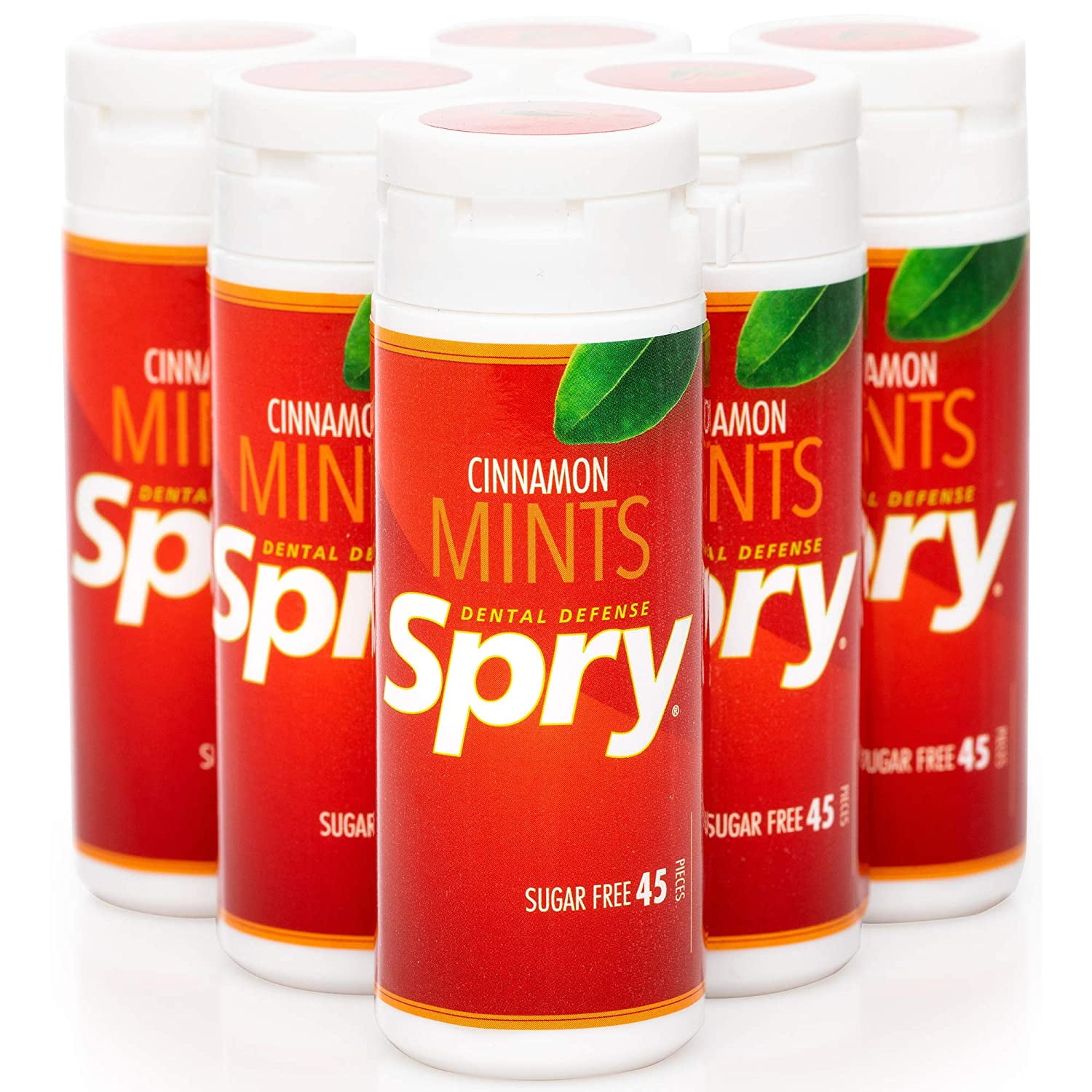Spry Xylitol Mints, Cinnamon, 45 Count (6Pack) Breath Mints That