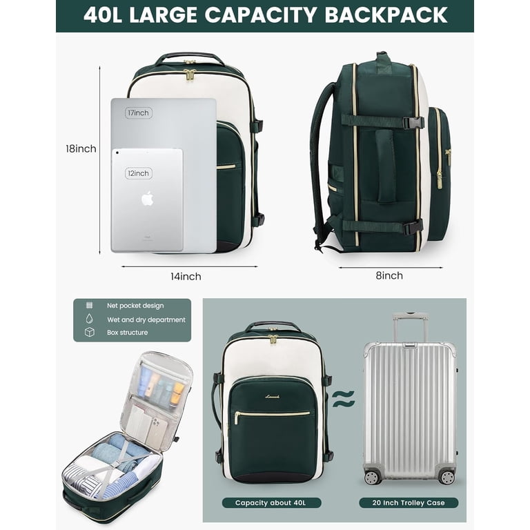 best clothes travel backpack Lite 40L by Tortuga Color:Pink White you can keep your Full Sun (6 hours) The Best School Backpacks