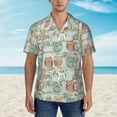 thumbnail image 4 of Haiem Cute Owl Printed Hawaiian Shirt for Men - Men’s Casual Beach Summer Shirts - Stretch Fabric with Modern Fit-Small, 4 of 9
