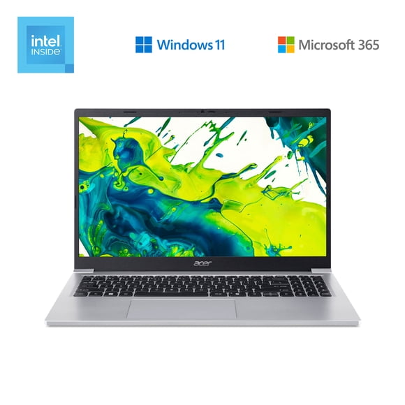 Acer Aspire Lite 15.6" FHD IPS Laptop, Intel N150, 8GB DDR4 RAM, 128GB SSD, Windows 11