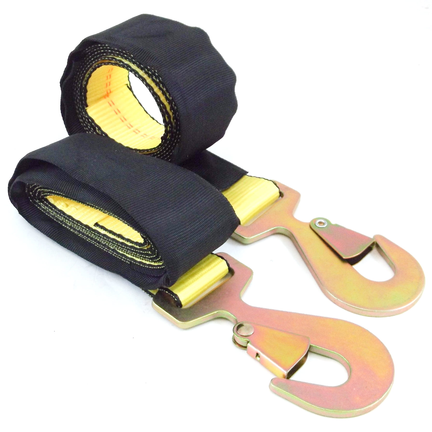 2X Wheel Tie Down 2 Inchesx8 Flat Snap Hook /& Wear Sleeve