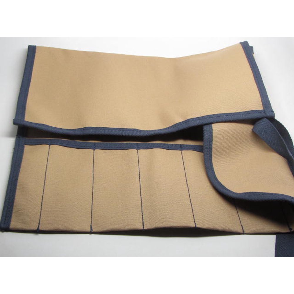 6 Pocket File Canvas Tool Roll Made in USA