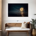 thumbnail image 3 of Elephant Stock Harvest Moon Wall Art - Horizontal Canvas Wall Art - Living Room Wall Decor - Astronomy & Space Canvas - Black And Teal Decor - 45" x 30", 3 of 8
