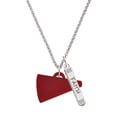 thumbnail image 1 of Delight Jewelry Acrylic 1.25" Maroon Megaphone Silvertone Believe Faith Prayer Hope Bar Charm Necklace, 23", 1 of 4