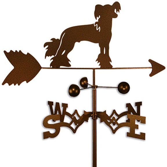 SWEN Products Inc Handmade Chinese Crested Dog Copper Weathervane