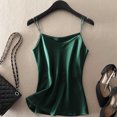 thumbnail image 2 of DAFPZW Women's Silk Satin Camisole Summer Sleeveless V-Neck Tank Top Cami Silky Basic Tank Shirt Blouses, 2 of 5