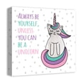 thumbnail image 2 of Creative Products Be a Unicorn Cat 16x16 Canvas Wall Art, 2 of 5