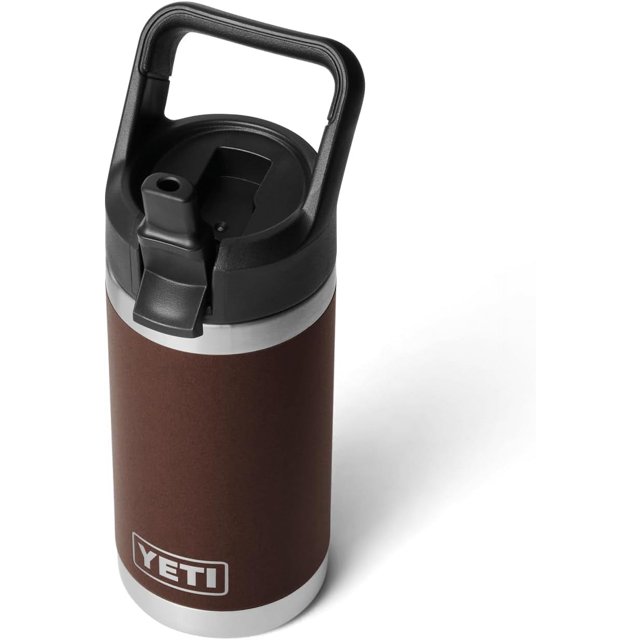 YETI Rambler Jr. 12 oz Kids Bottle, with Straw Cap, Wetlands Brown