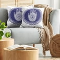 thumbnail image 5 of Ambesonne Hamsa Throw Pillow Cover 2 Pack, Middle Eastern Mandala, 24", Navy Blue and White, 5 of 5