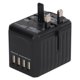 thumbnail image 3 of Adaptador de viaje universal USB C Enchufe internacional Convertidor de energía Múltiples tomas de corriente 100‑240 V CA Negro, 3 of 9