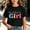 Black, variant on St Patricks Day Shirt Kids Girls Clover Print Green Short Sleeve Tee T-Shirt Holiday Party Outfit 4-16,Size 7-8T