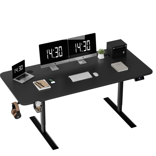 Homall Electric Height Adjustable Standing Desk, Large 63 inch Sit Stand up Desk, Home Office