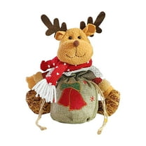 PuSpu Exquisite Christmas Decorations Santa Claus Apples Bag Holiday Decoration Gift Bag Christmas Ornaments